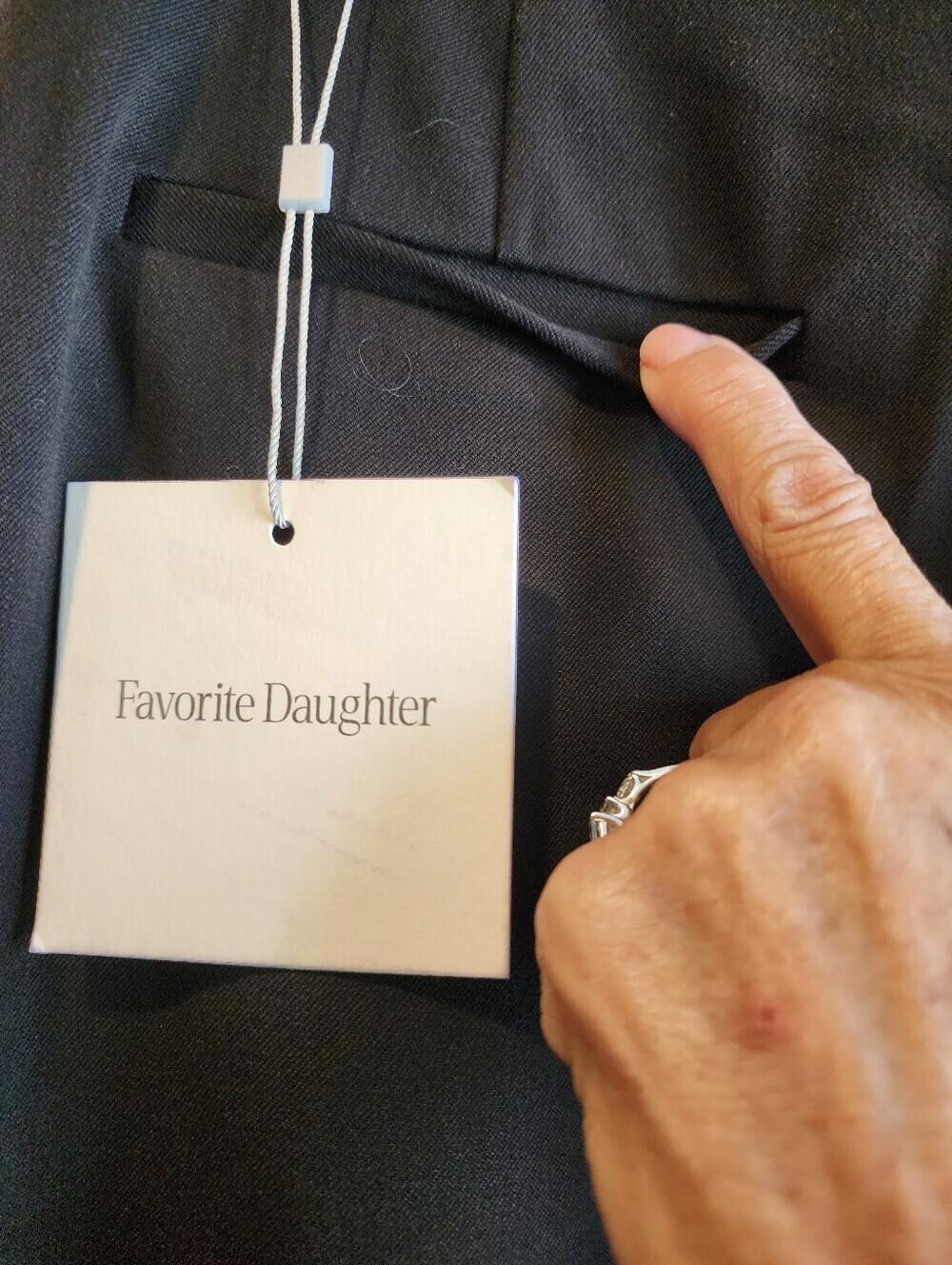 FAVORITE DAUGTHER  BLACK TROUSERS NWT FRONT PLEARS STRAIGHT LEG WOMENS SIZE 4 - Picture 10 of 16